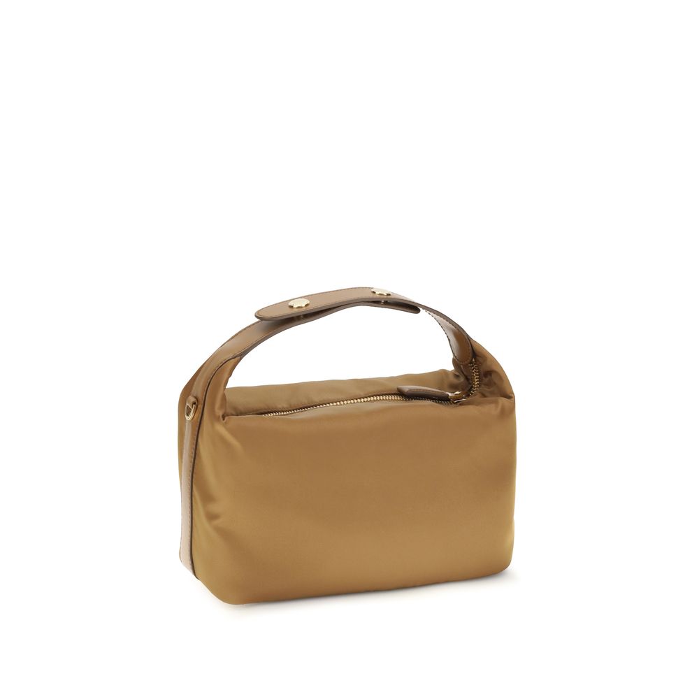 Discover the Prada Beige Recycled Polyamide Shoulder Bag from the AW26 collection, where eco-luxury meets timeless elegance for the discerning individual.