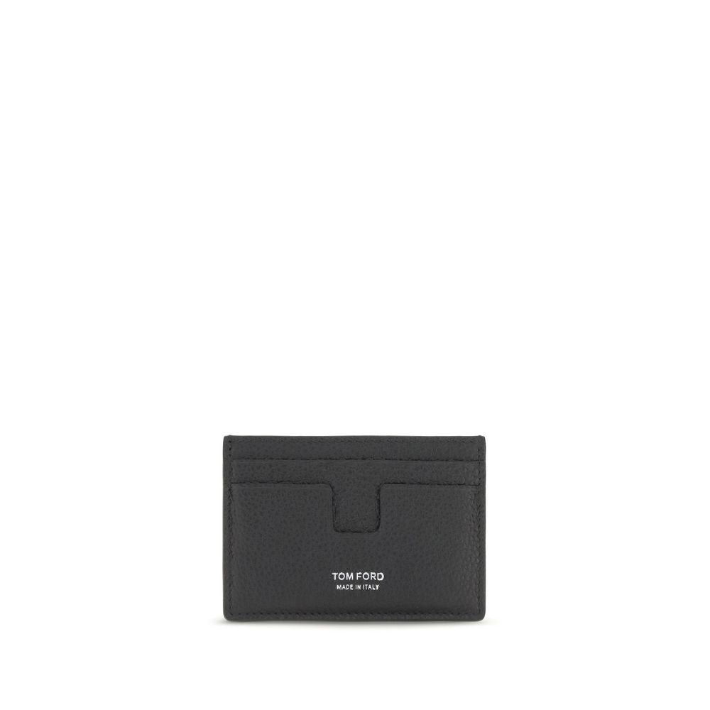 Discover the Tom Ford Black Calf Leather Bos Taurus Wallet, a masterpiece of refined craftsmanship and minimalist elegance, perfect for the discerning individual.