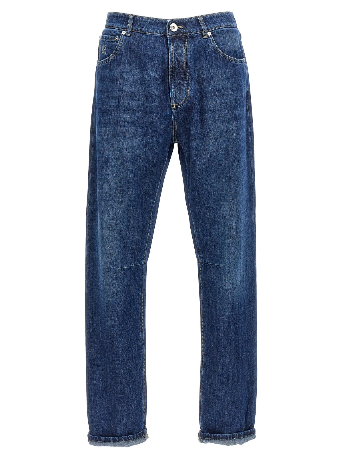Indulge in the exquisite Brunello Cucinelli Blue Cotton Relaxed Fit Jeans, where Italian craftsmanship meets luxurious comfort, elevating your style effortlessly.