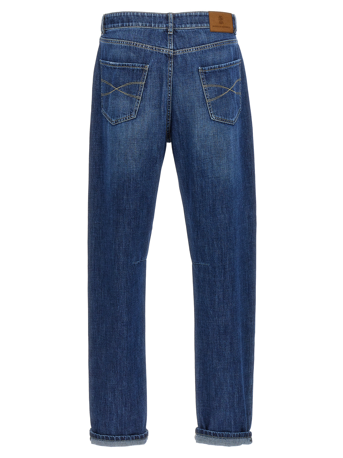 Experience the epitome of Italian craftsmanship with Brunello Cucinelli's Blue Cotton Relaxed Fit Jeans, where luxurious comfort meets timeless elegance for the discerning individual.