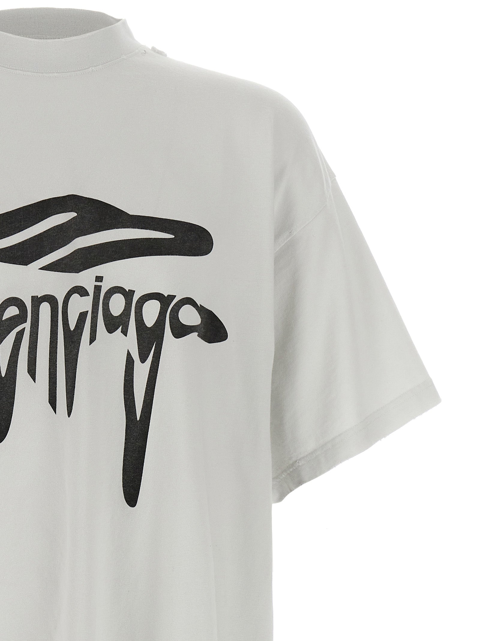 Balenciaga White Cotton T-Shirt - Effortless Luxury Statement Piece