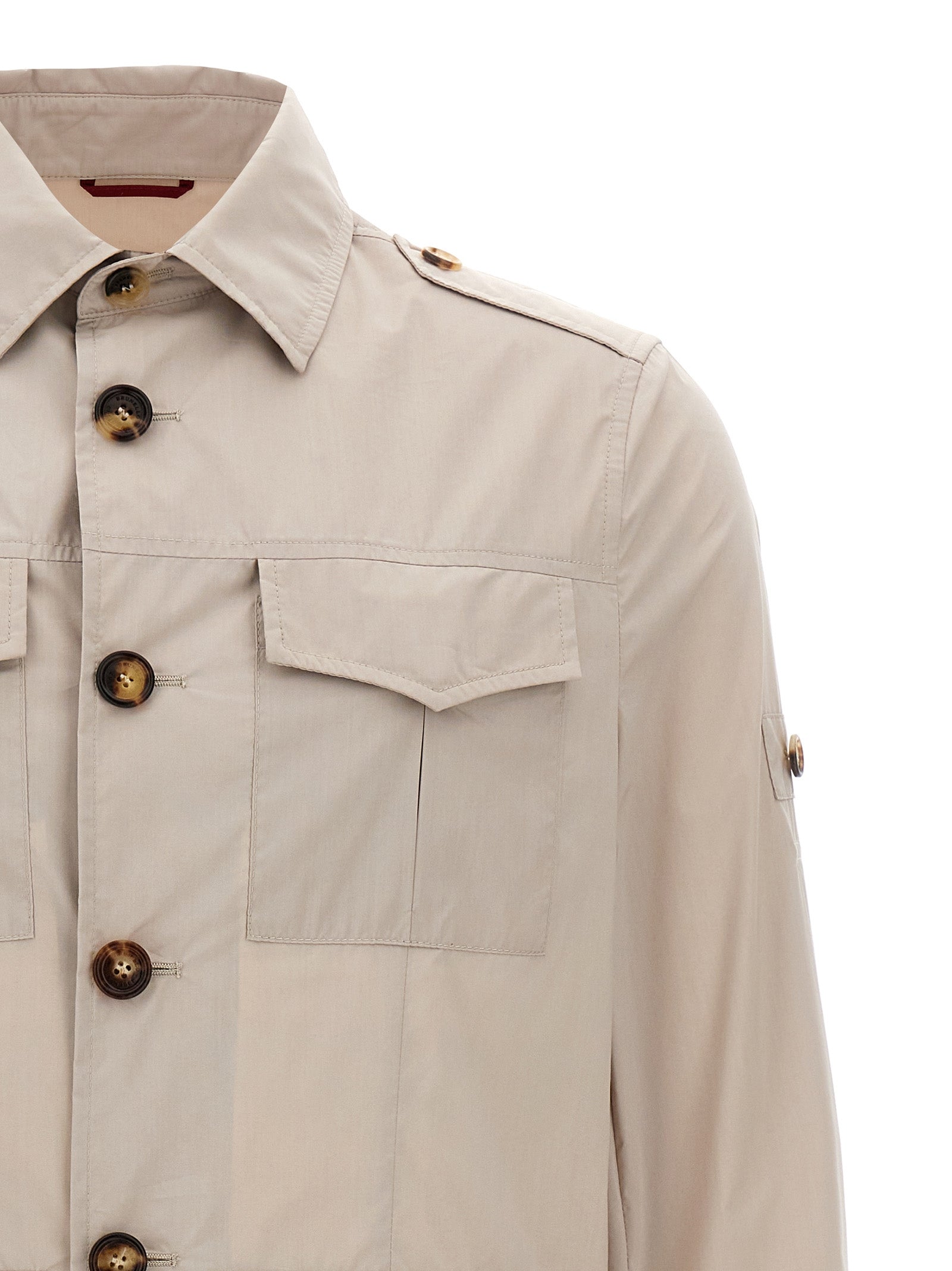 Brunello Cucinelli Beige Cotton Full-Length Jacket - Timeless Luxury