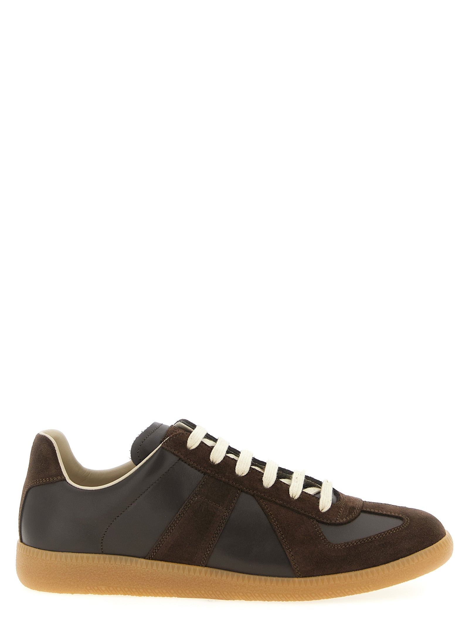 Maison Margiela Brown Calfskin Athletic Sneakers - Luxury Redefined