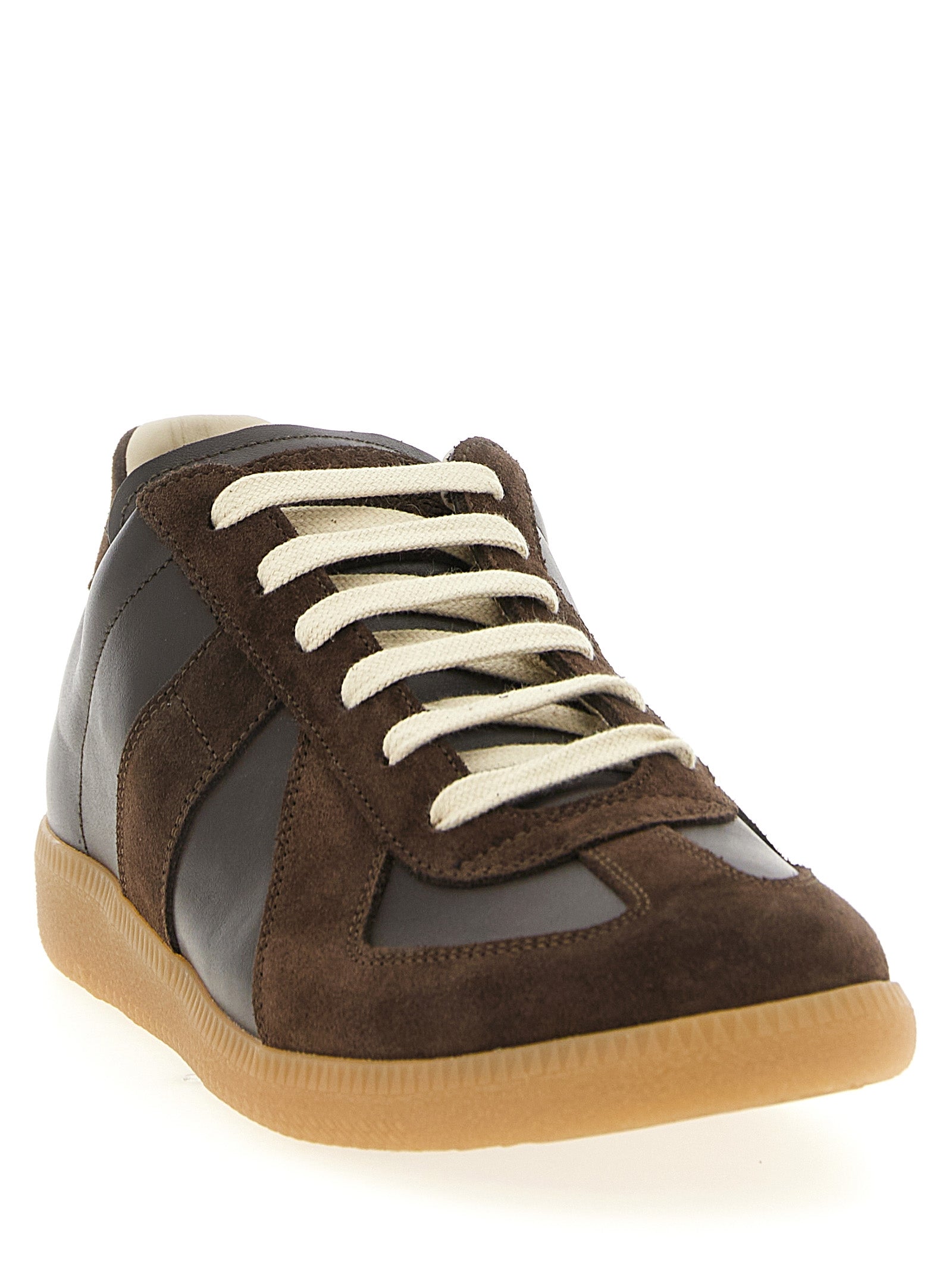 Maison Margiela Brown Calfskin Athletic Sneakers - Luxury Redefined