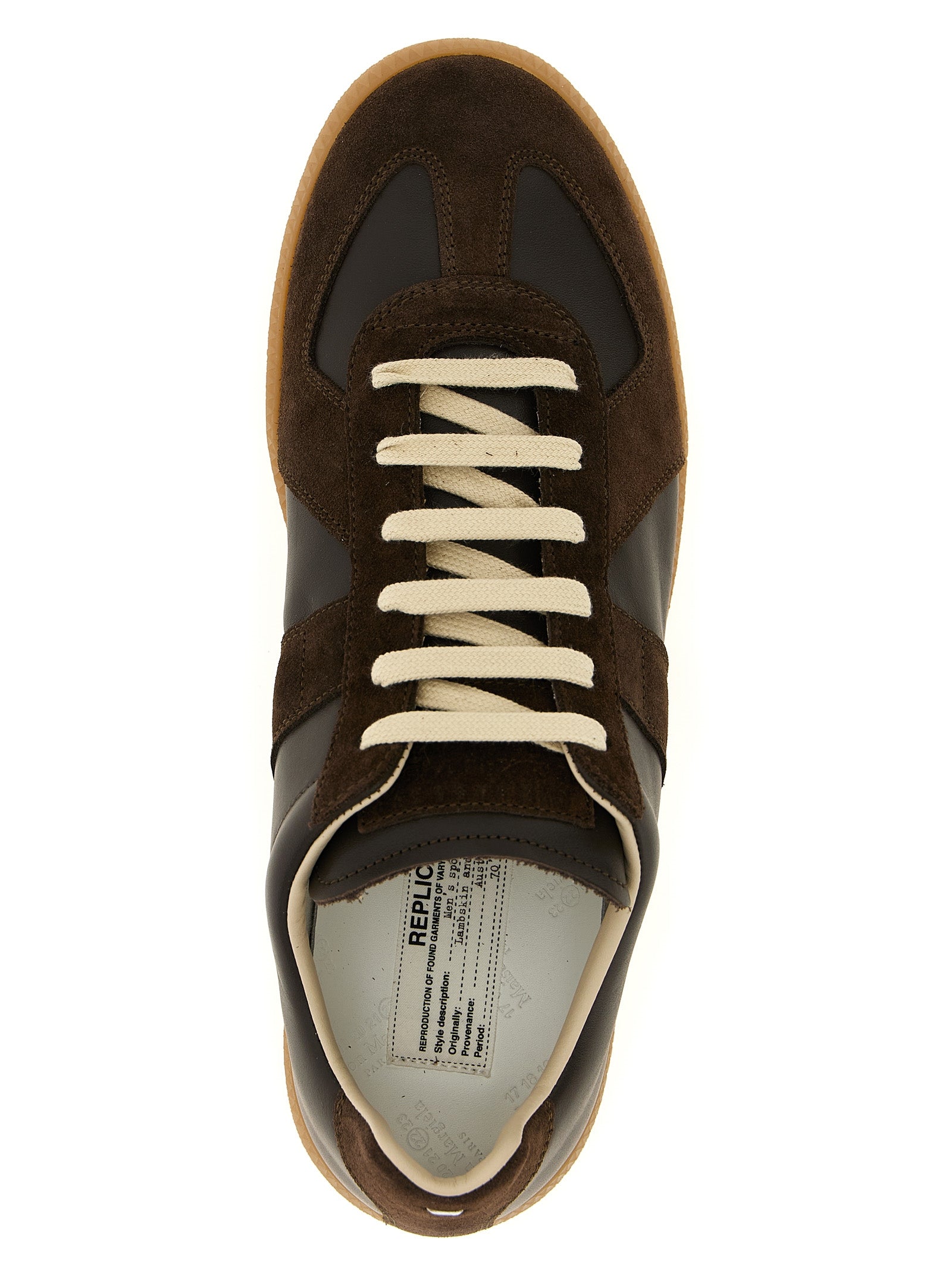 Maison Margiela Brown Calfskin Athletic Sneakers - Luxury Redefined