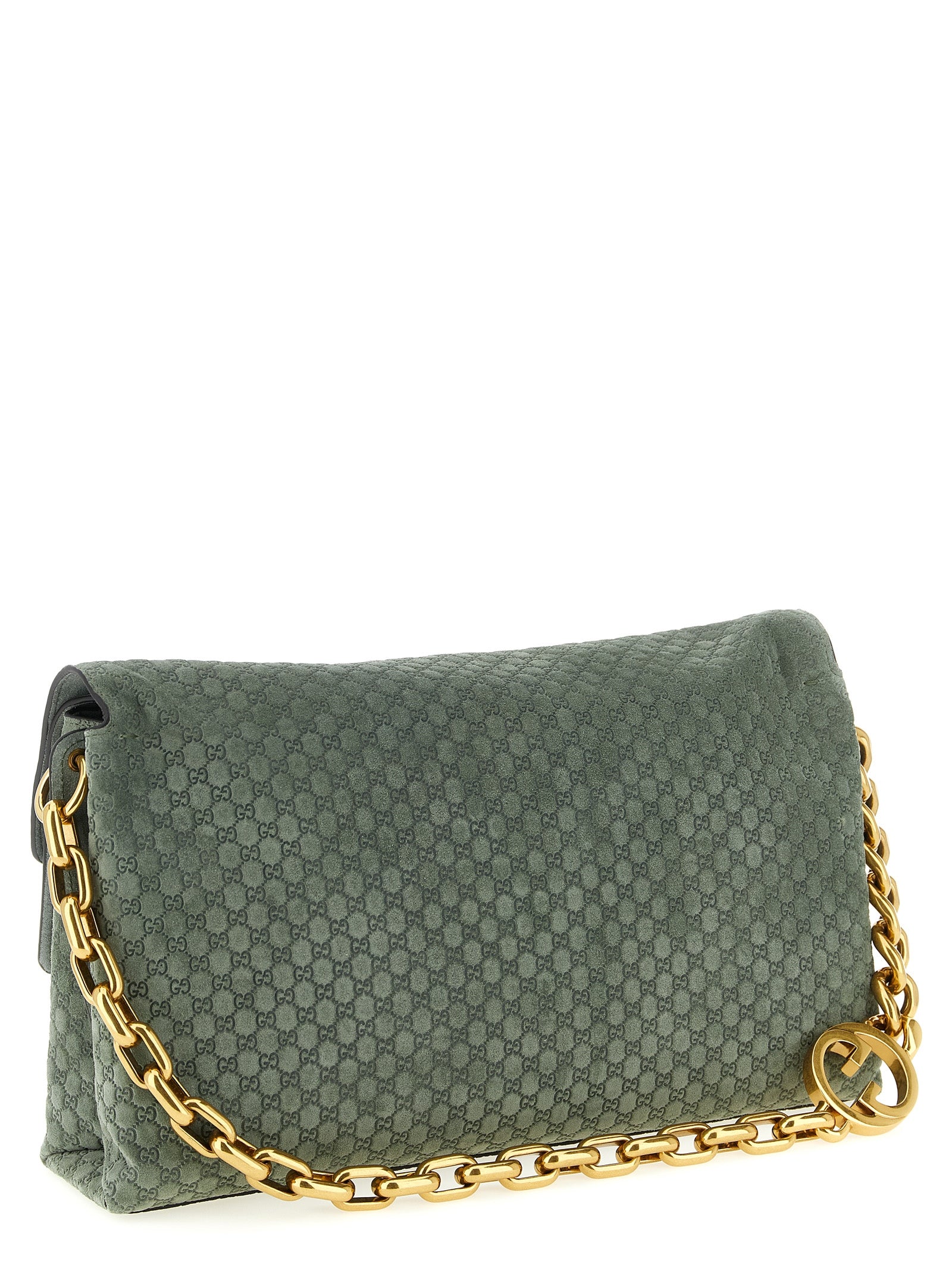 Discover the Gucci Bicolor Calfskin Shoulder Bag, a masterpiece of Italian craftsmanship in sumptuous green leather, embodying timeless elegance and sophisticated allure.