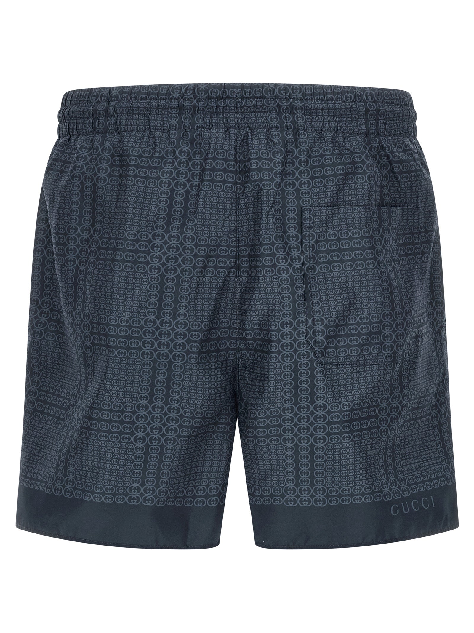 Elevate your swimwear collection with the Gucci Blue Polyester Swim Shorts, crafted from premium technical poplin, embodying luxury and sophistication for every stylish occasion.