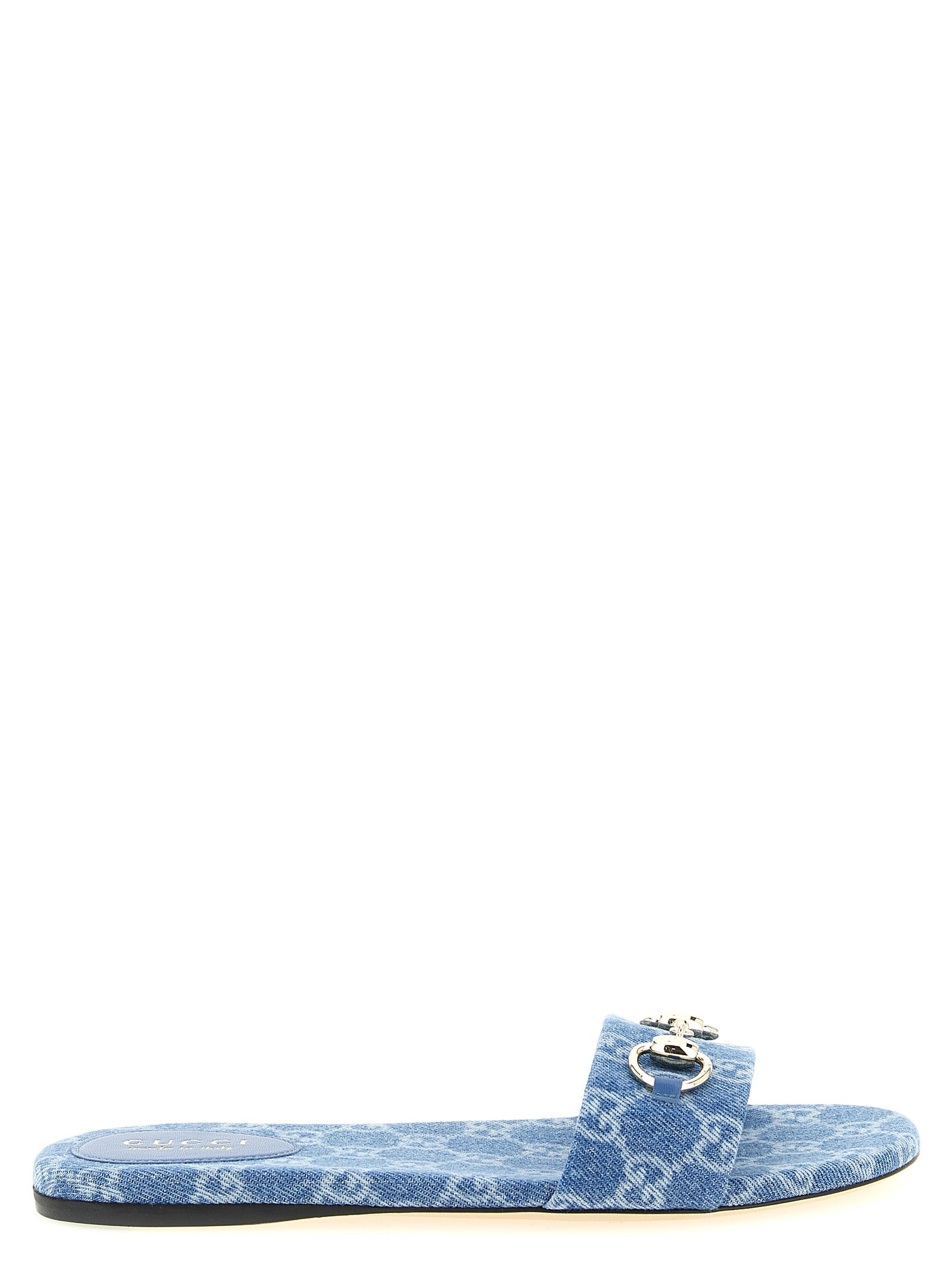 Gucci Blue Cotton Slides - Luxury Footwear for Discerning Style