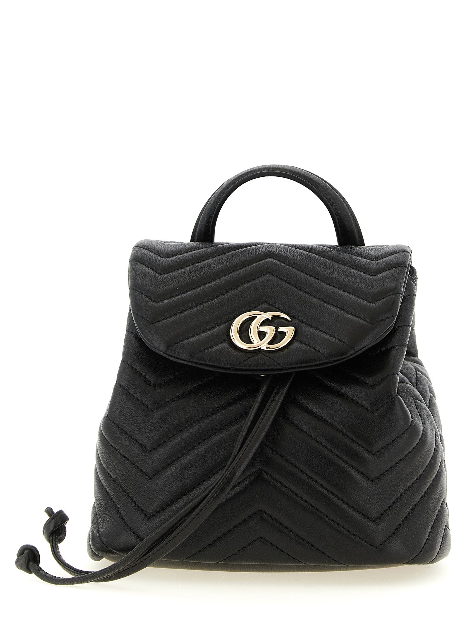 Discover the Gucci Black Lamb Leather Backpack from the ‘GG Marmont’ collection, where exquisite craftsmanship meets timeless elegance, perfect for the discerning individual.