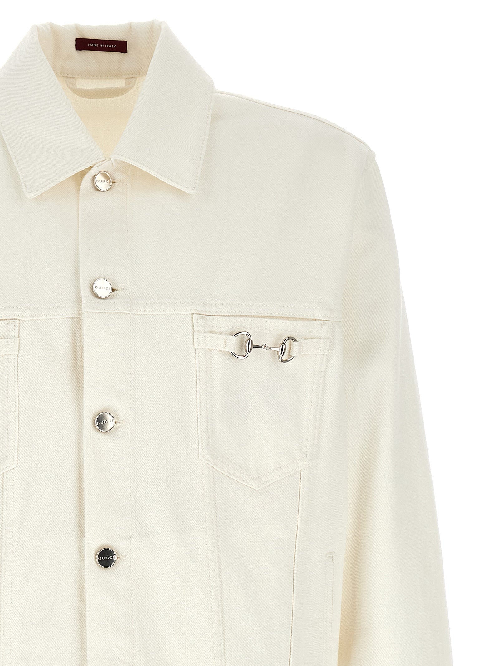 Gucci White Cotton Denim Jacket - Timeless Luxury Essential