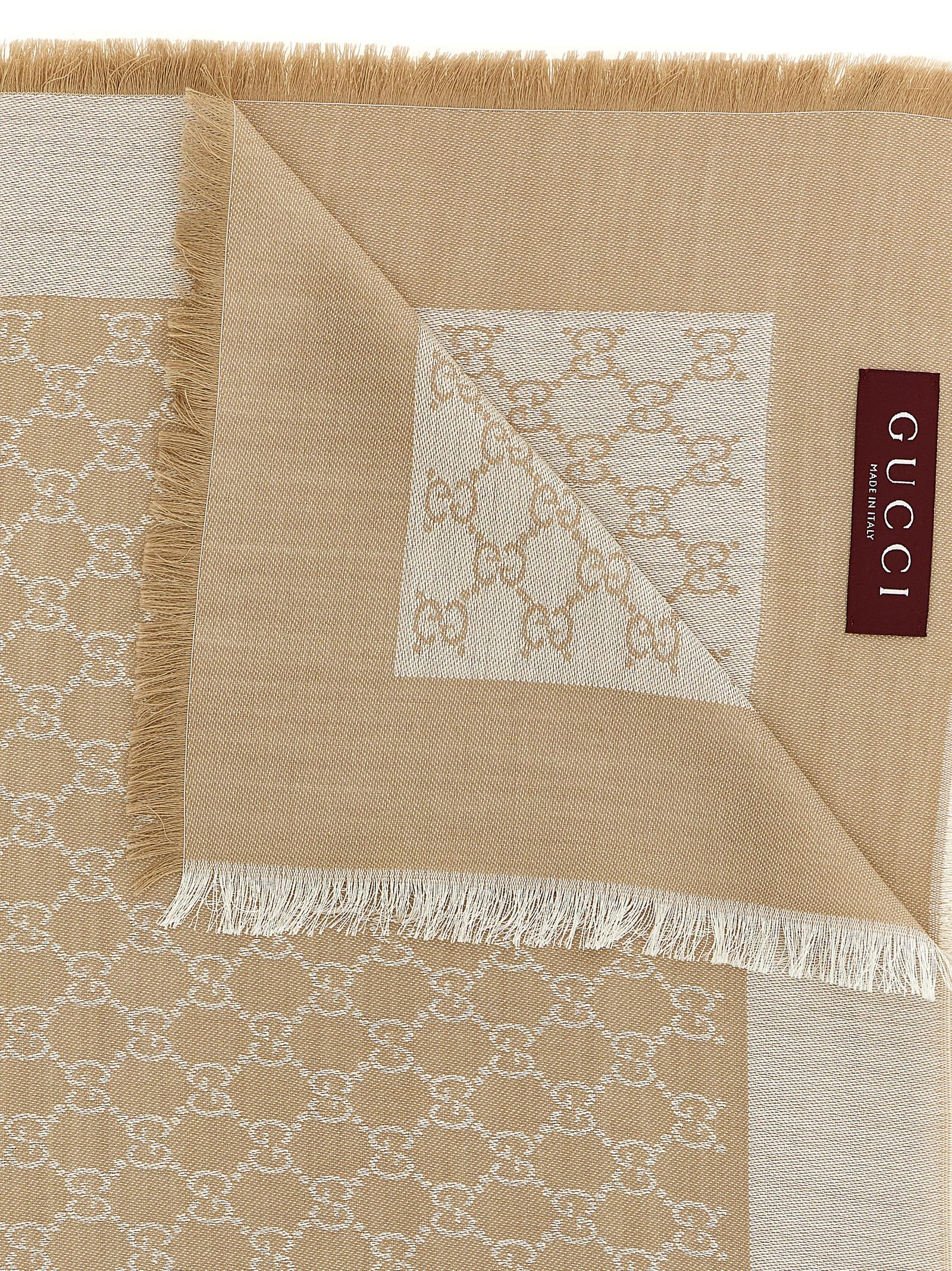Gucci Beige Silk Scarf - Timeless Luxury Fashion Accessory