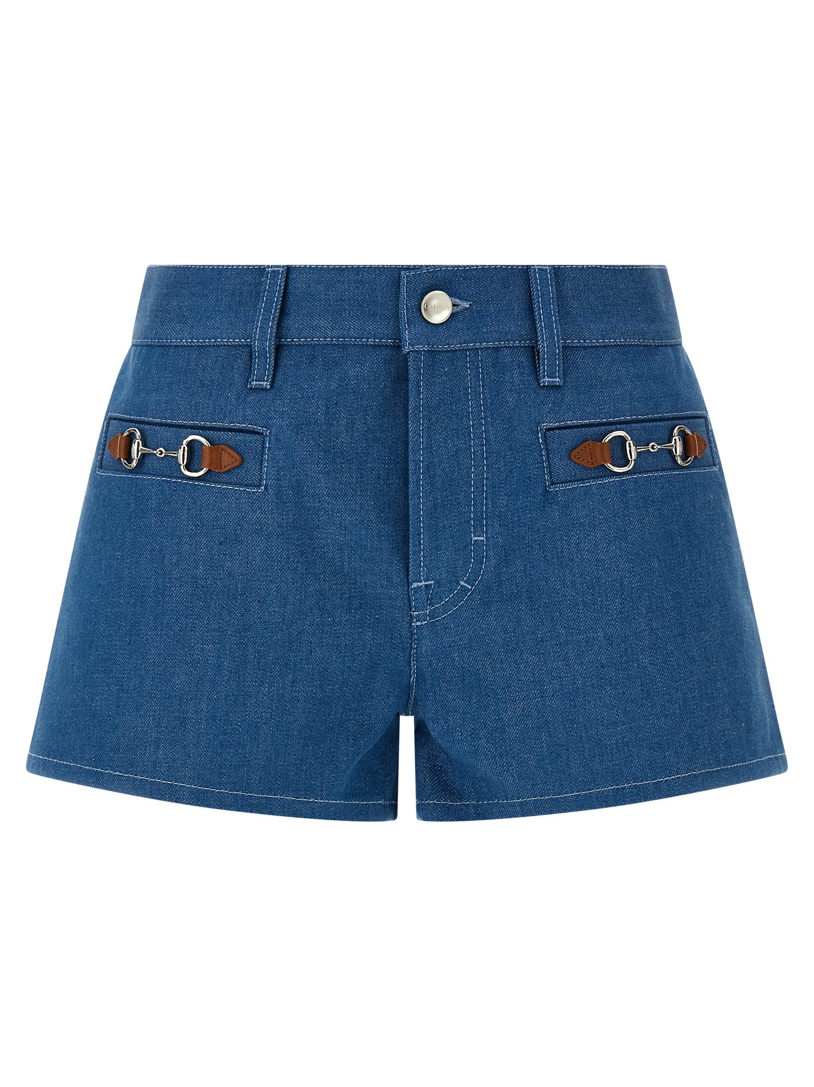 Indulge in the elegance of Gucci Blue Cotton Bermuda Shorts, crafted from luxurious cotton in Italy. A timeless piece that elevates your summer wardrobe with sophistication.