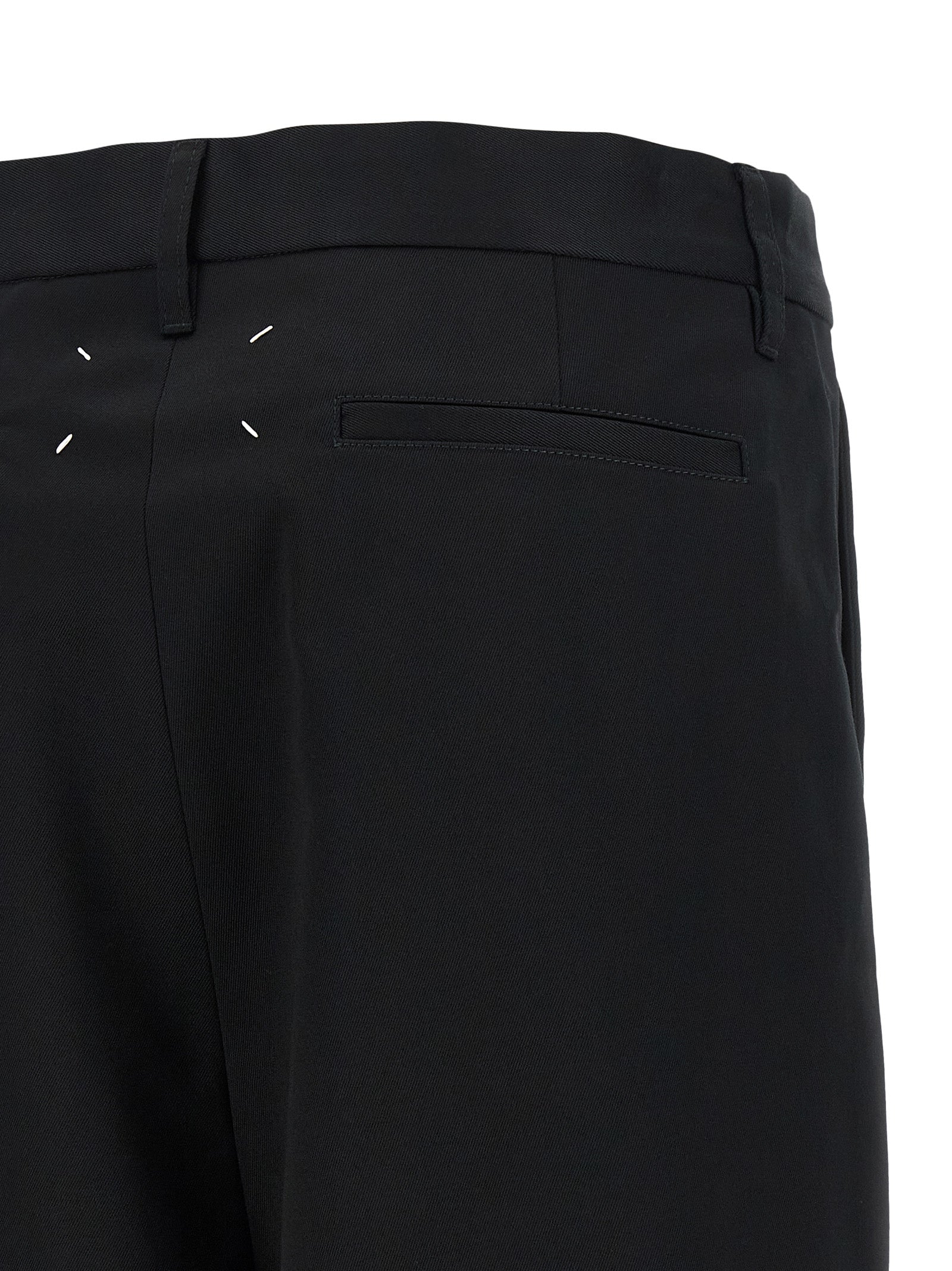 Maison Margiela Black Cotton Bermuda Shorts - Timeless Luxury