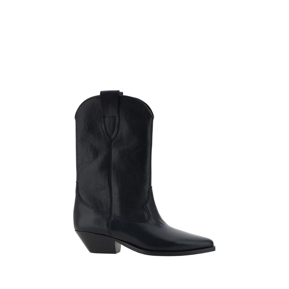 Isabel Marant Black Calf Leather Ankle Boots - Timeless Elegance