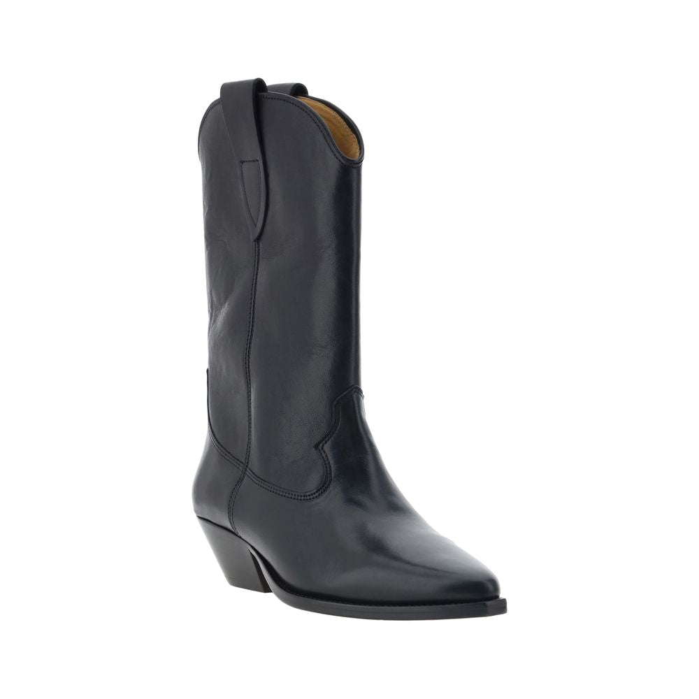 Isabel Marant Black Calf Leather Ankle Boots - Timeless Elegance