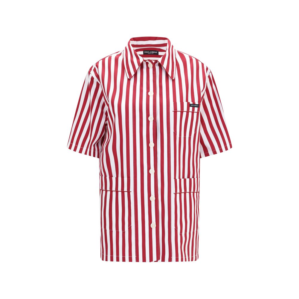 Indulge in the exquisite Dolce & Gabbana Multicolor Cotton Pattern Shirt, crafted from luxurious striped cotton, embodying contemporary elegance for the discerning individual.