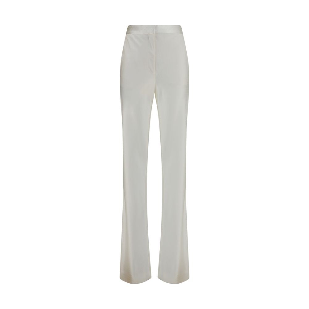 Elevate your wardrobe with Tom Ford Beige Viscose Dress Pants, a luxurious silk-viscose blend that embodies timeless elegance and sophisticated allure for every occasion.
