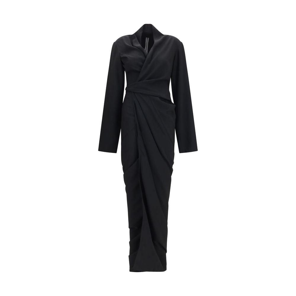 Experience the allure of the Rick Owens Black Viscose Casual Dress, a luxurious blend of cady crepe and sophisticated design, perfect for any elegant occasion.
