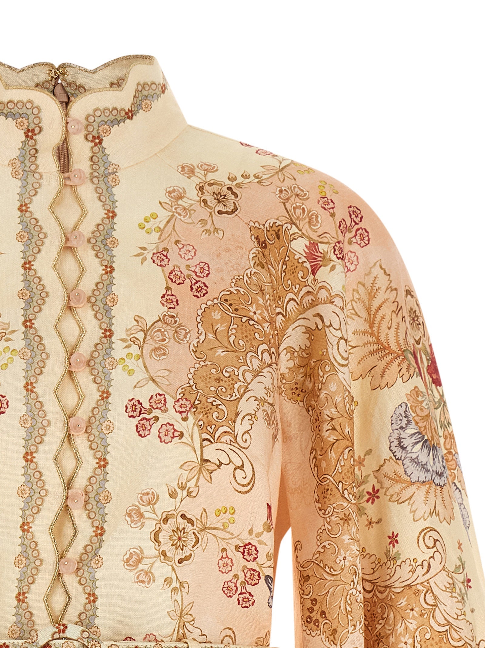 Zimmermann Multicolor Linen Short Dress