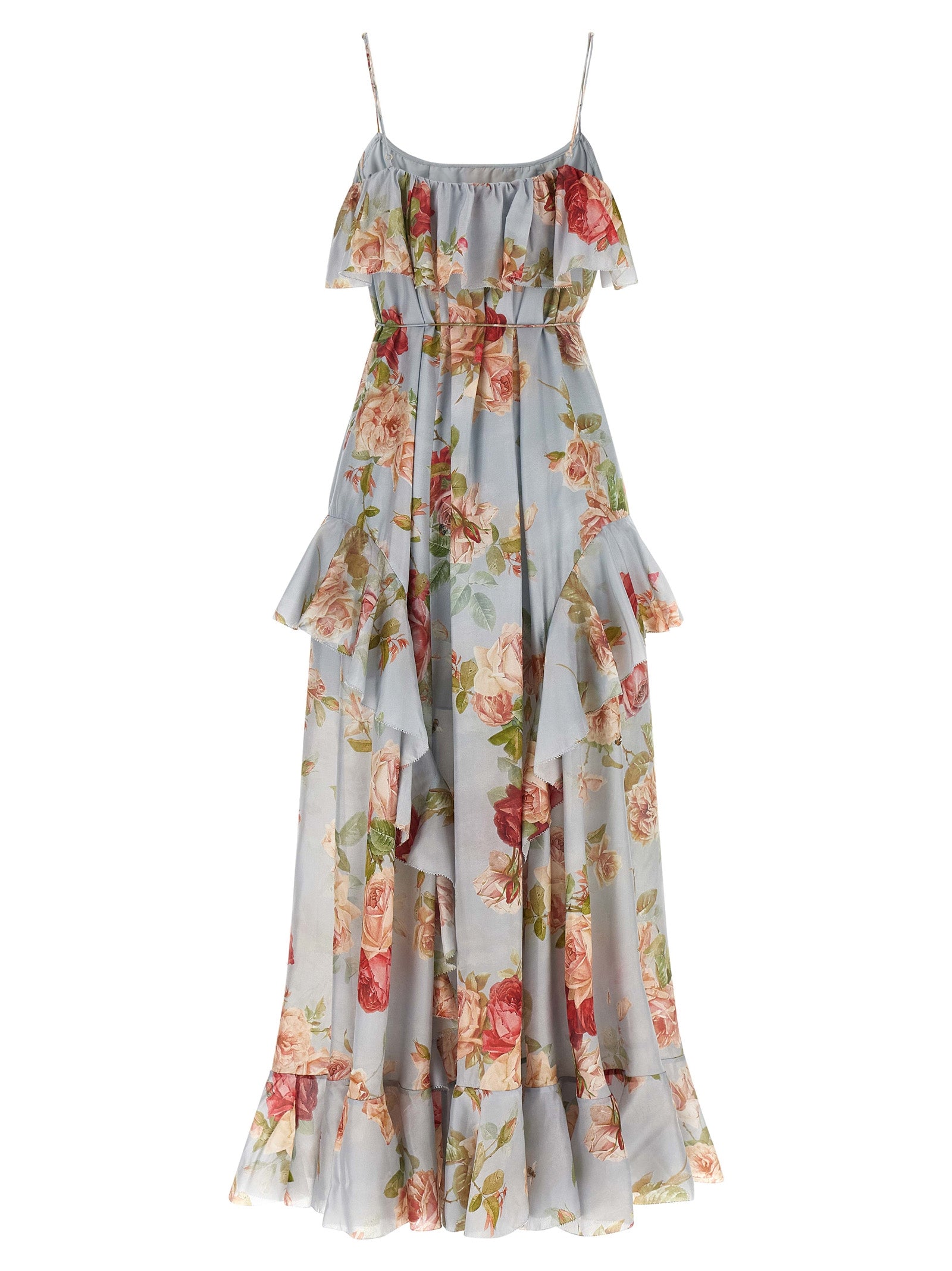 Zimmermann Multicolor Silk Long Dress - Exquisite Floral Elegance