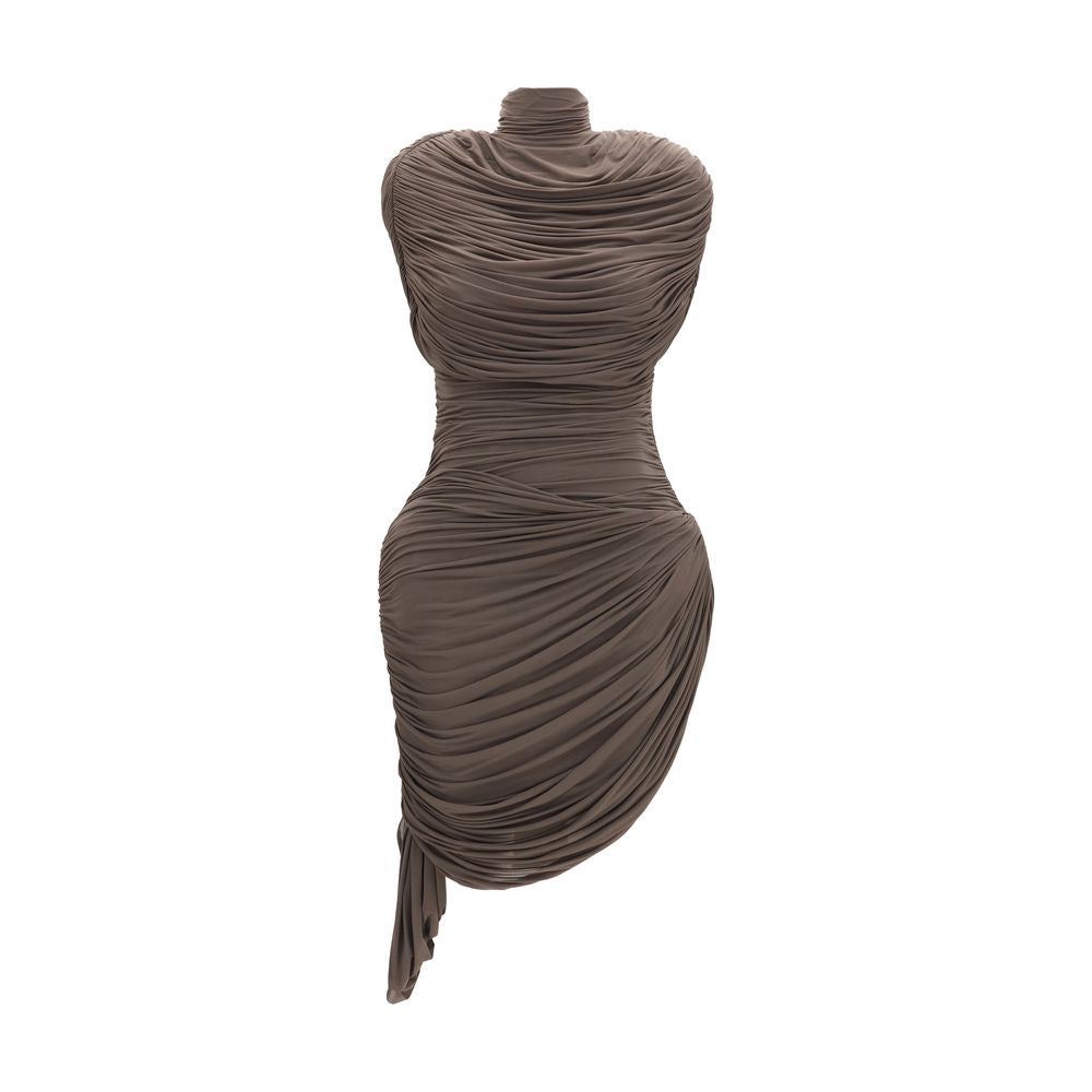 Magda Butrym Brown Copper Cocktail Dress - Haute Couture Elegance