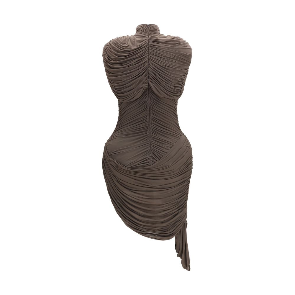 Magda Butrym Brown Copper Cocktail Dress - Haute Couture Elegance