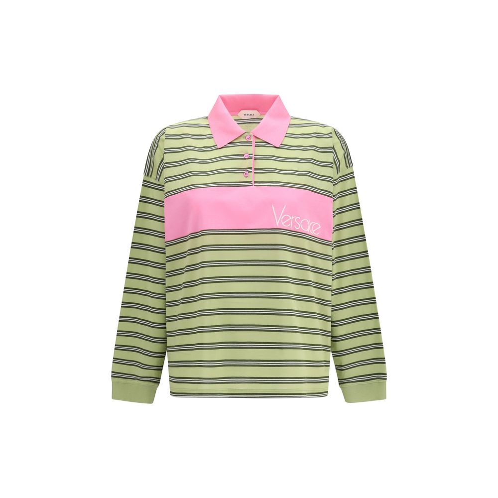 Versace Multicolor Cotton Polo Shirt - Luxury Redefined