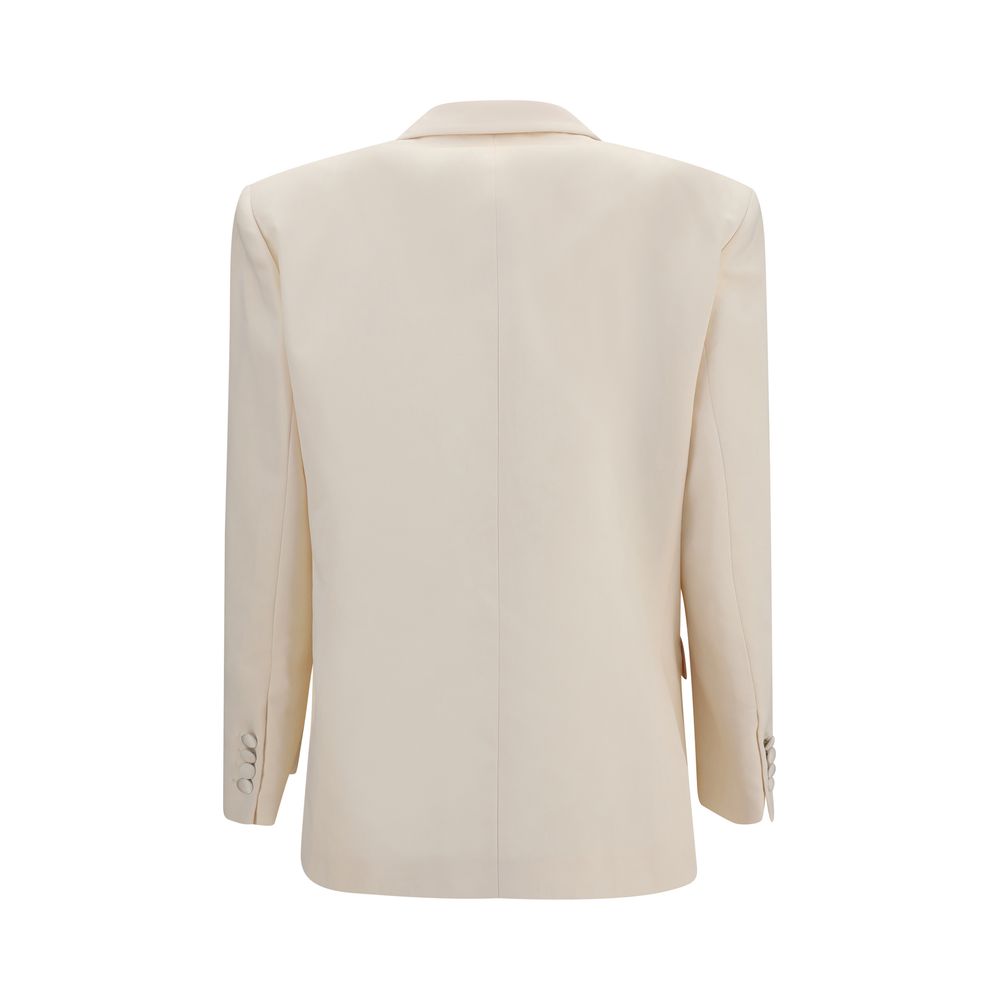 Magda Butrym Beige Cotton Blazer - Tailored Elegance Redefined