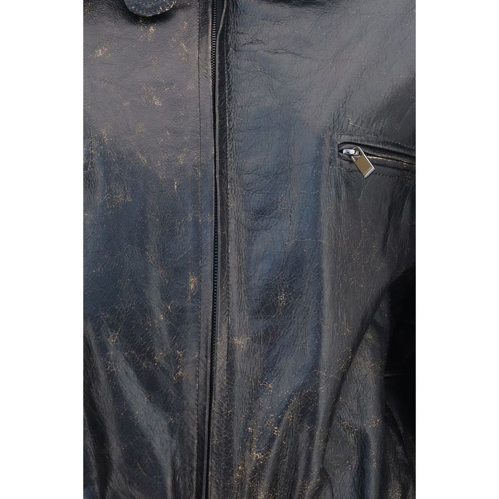 Magda Butrym Black Lambskin Leather Jacket - Timeless Luxury