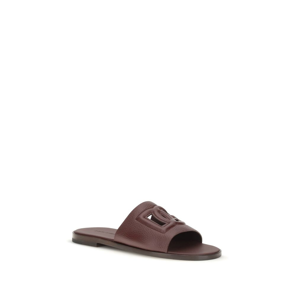 Dolce & Gabbana Brown Calf Leather Sandals - Timeless Luxury