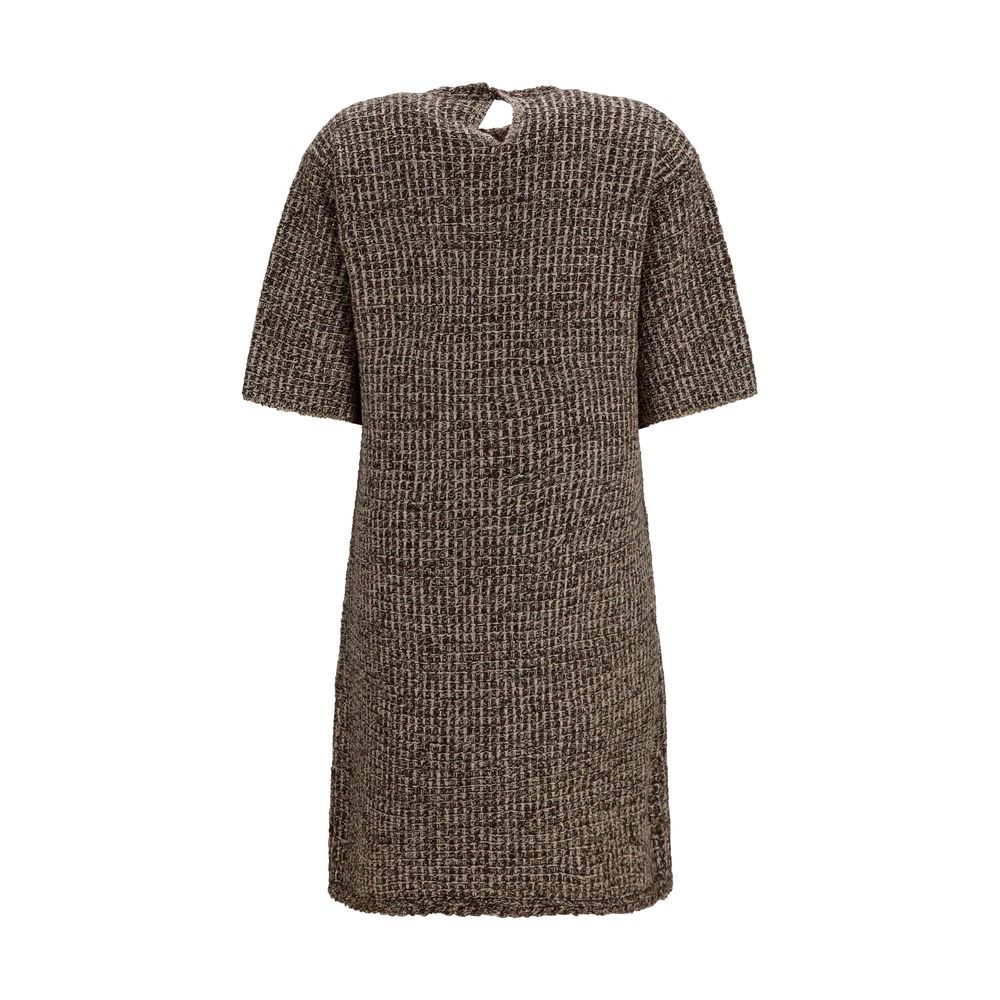Fabiana Filippi Brown Wool Oves Aries Casual Dress - Luxurious Elegance