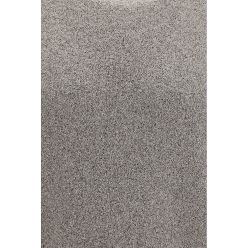 Indulge in the Rick Owens Gray Cashmere Sweater, a masterpiece of luxurious craftsmanship, blending 80% cashmere for timeless elegance and sophisticated allure.