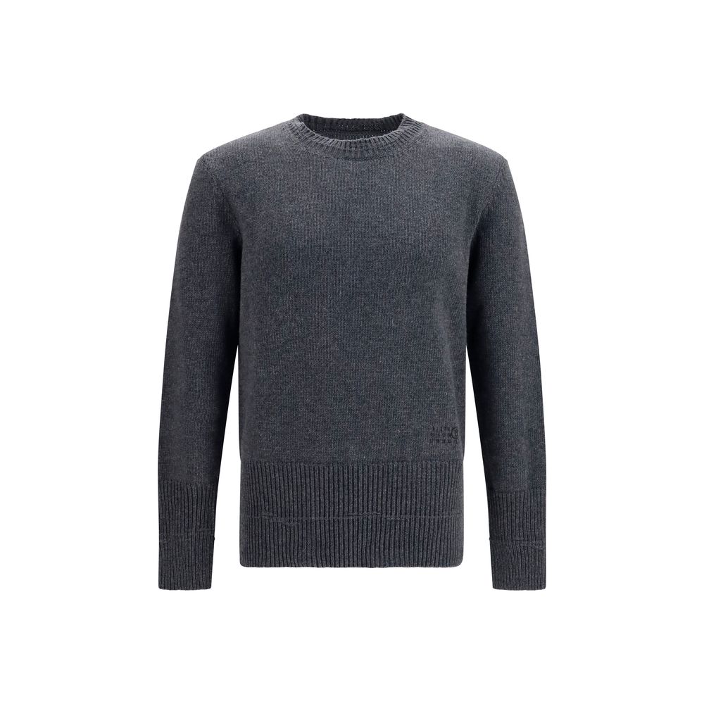 MM6 Gray Wool Oves Aries Sweatshirt - Luxurious Comfort Redefined
