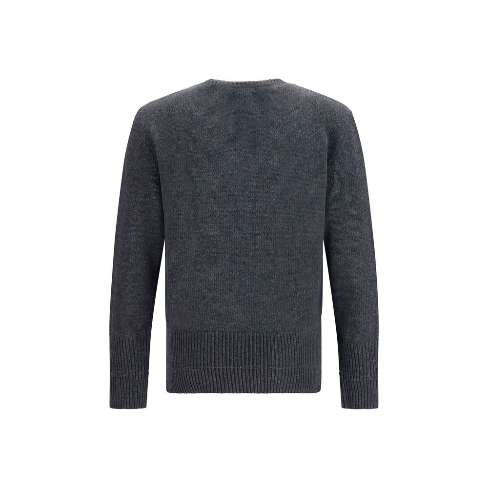 MM6 Gray Wool Oves Aries Sweatshirt - Elevate Your Luxury Wardrobe