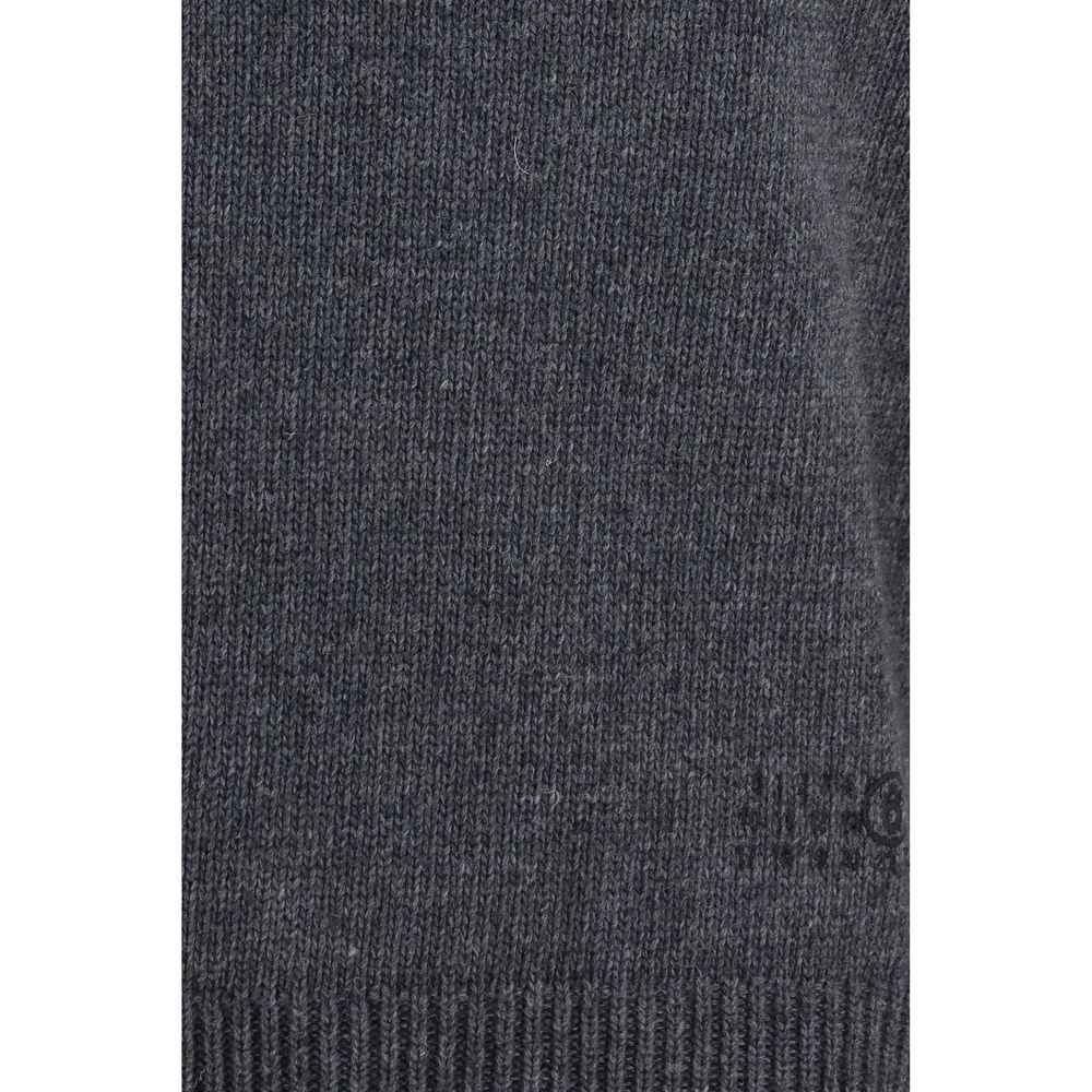 MM6 Gray Wool Oves Aries Sweatshirt - Luxurious Comfort Redefined