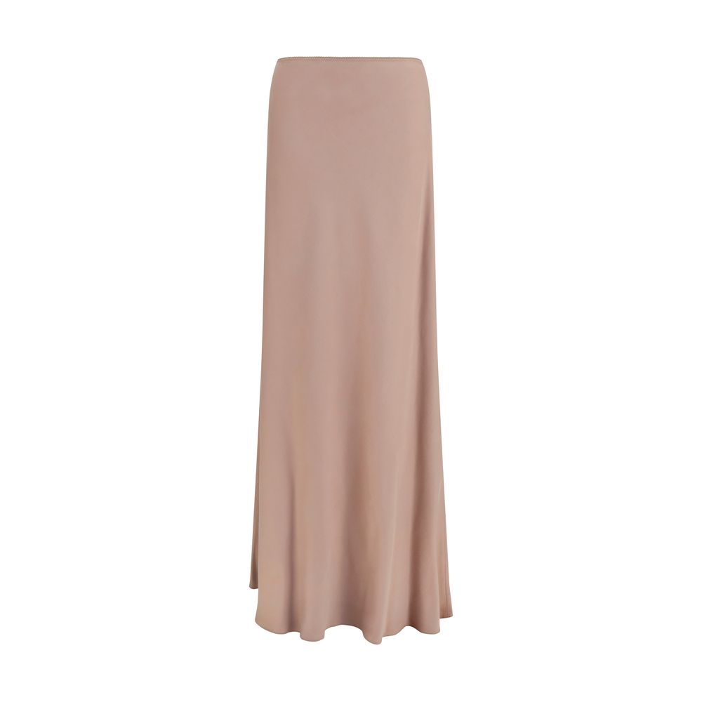Fabiana Filippi Beige Lyocell Long Skirt - Timeless Elegance
