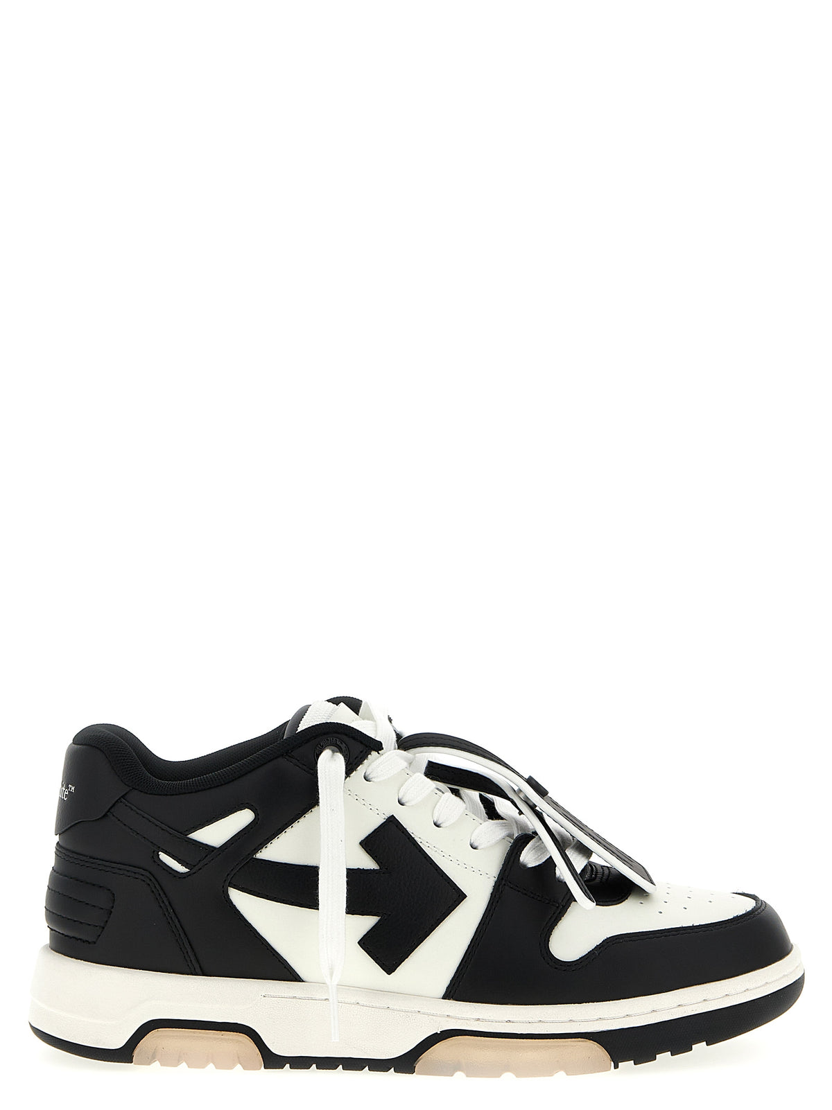 Elevate your urban elegance with Off-White Bicolor Calfskin Low Top Sneakers, crafted from premium calf leather for a luxurious blend of style and comfort.