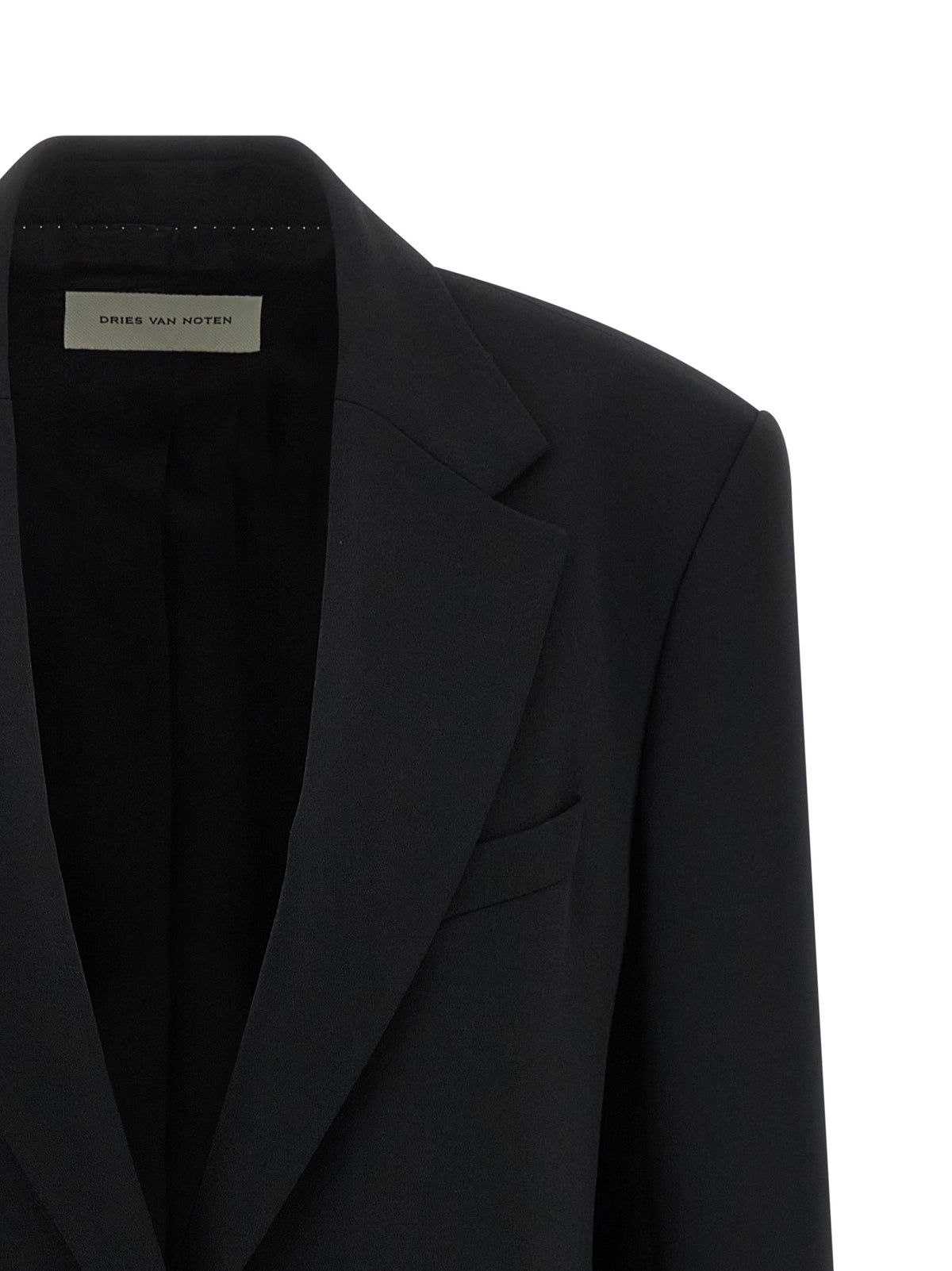 Dries Van Noten Black Polyester Blazer - Timeless Luxury Elegance