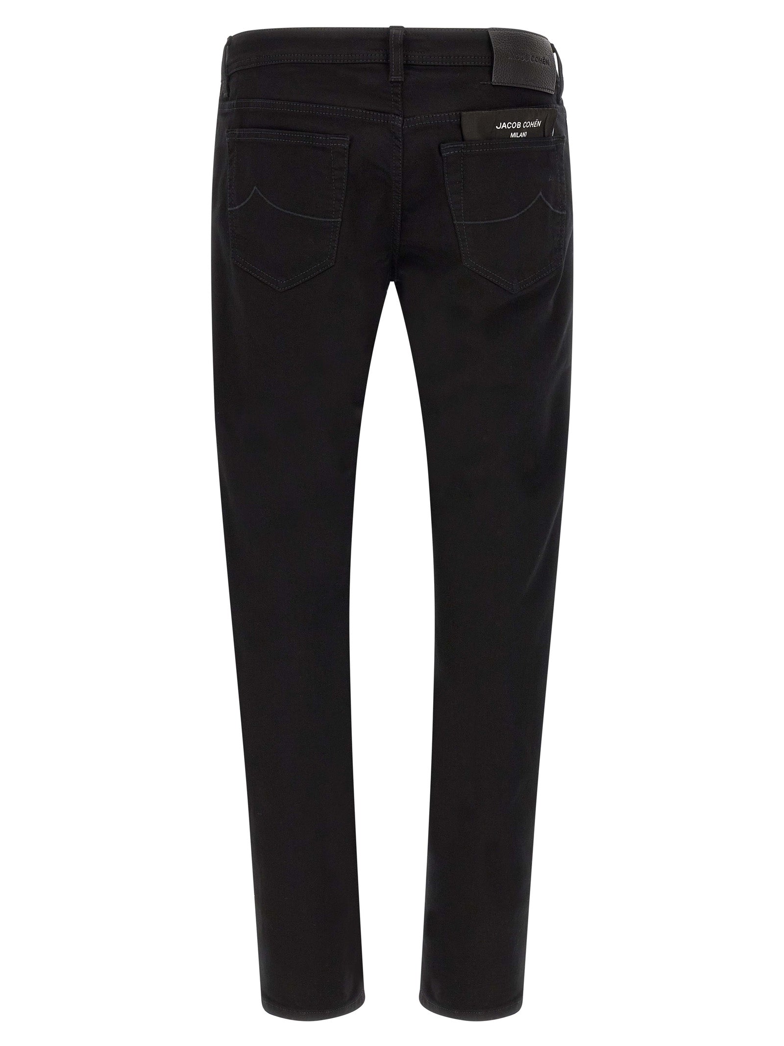 Jacob Cohen Black Cotton Straight-Leg Jeans