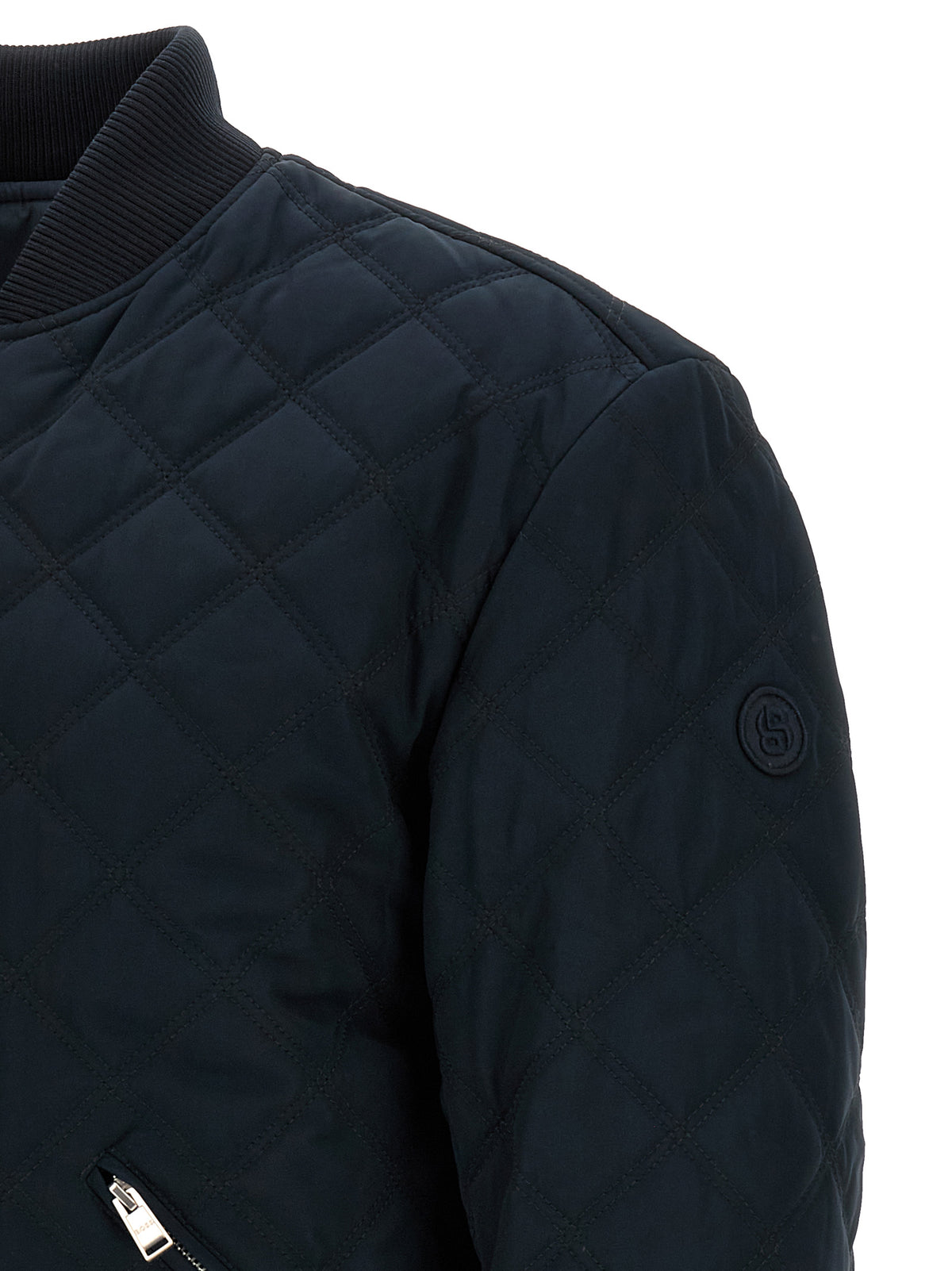 Hugo Boss Blue Polyester Shell Jacket