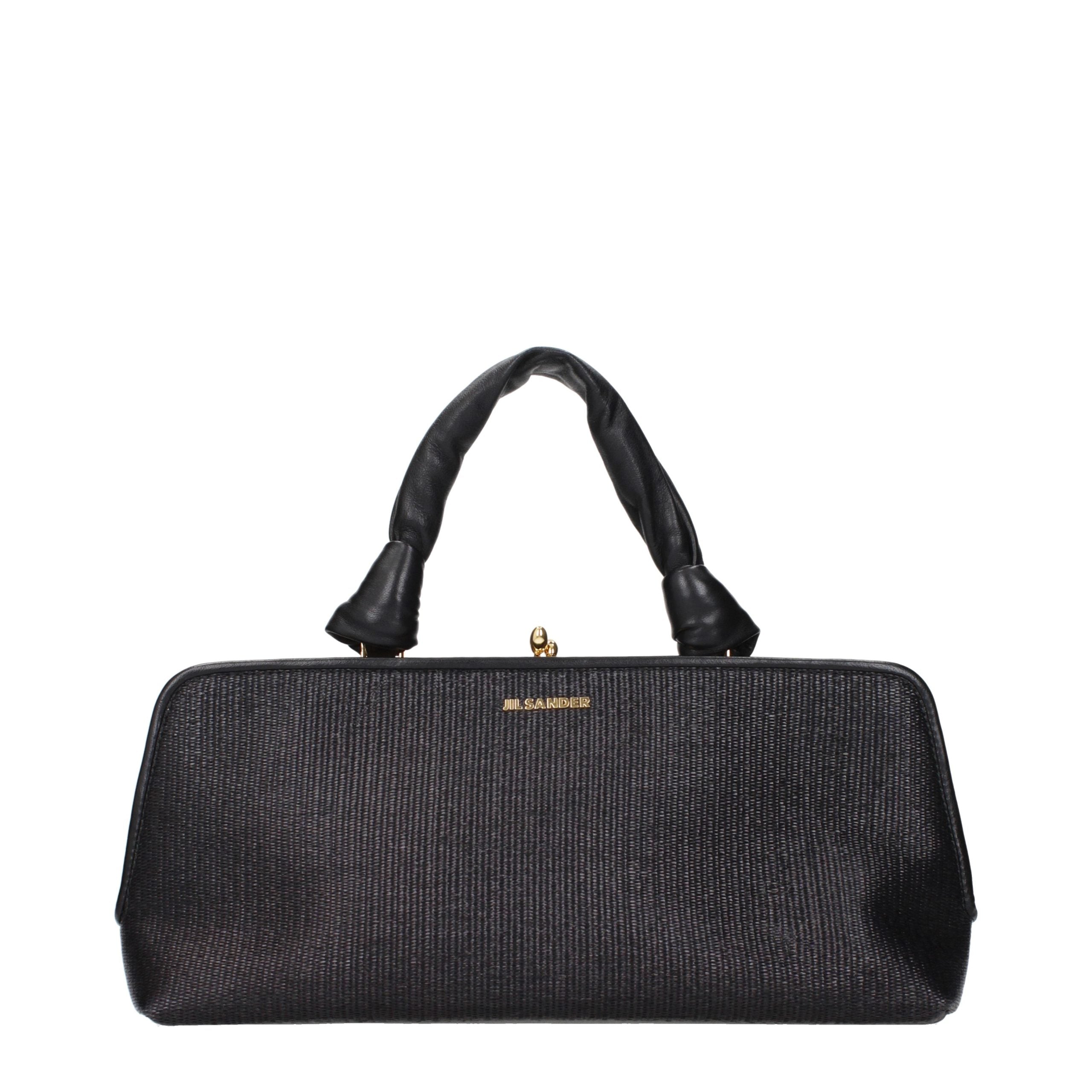 Discover the Jil Sander Black Raffia Handbag, a timeless luxury accessory crafted from exquisite raffia, embodying sophistication and elegance for the discerning individual.