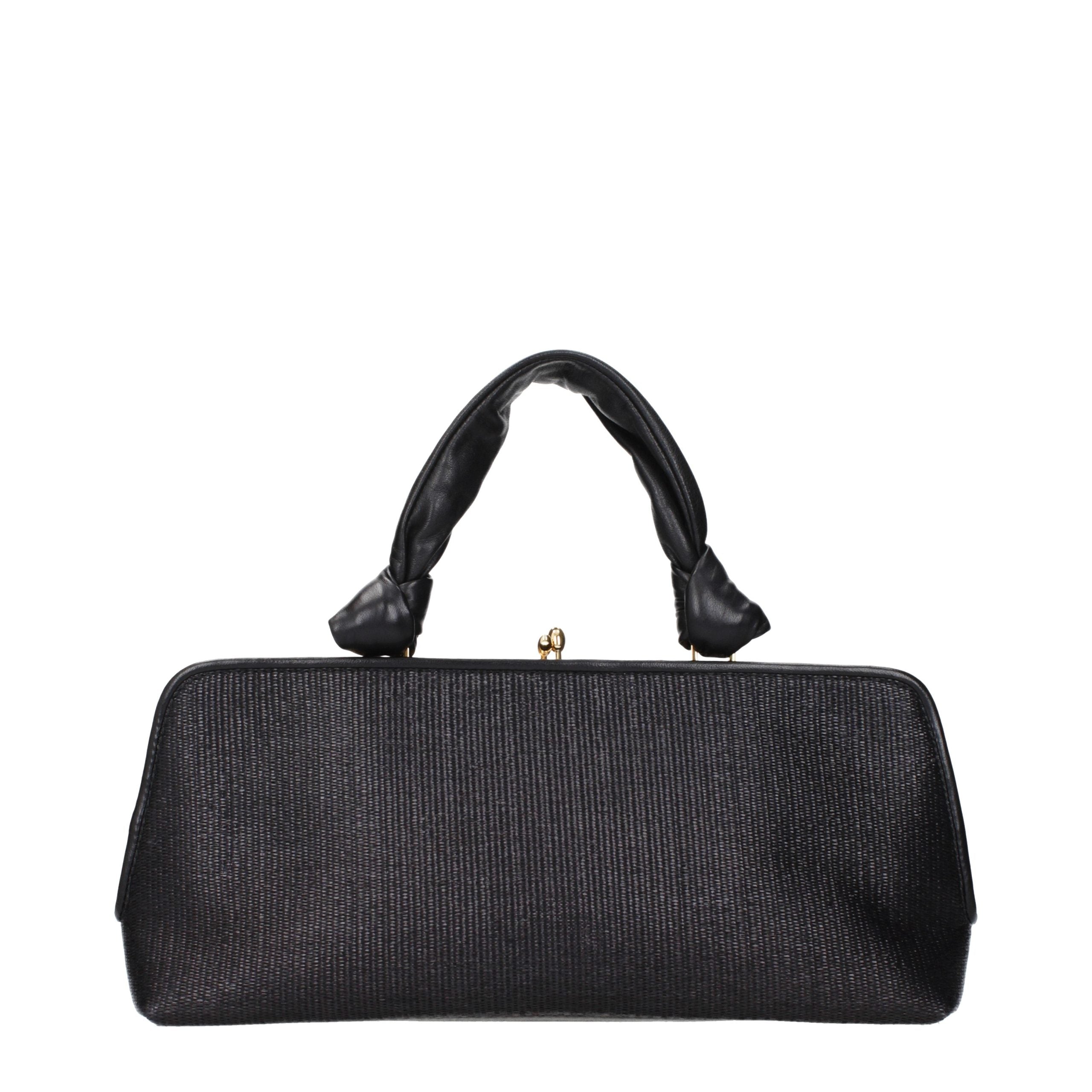 Indulge in the Jil Sander Black Raffia Handbag, a timeless luxury accessory crafted from exquisite raffia, embodying sophistication and elegance for the discerning individual.