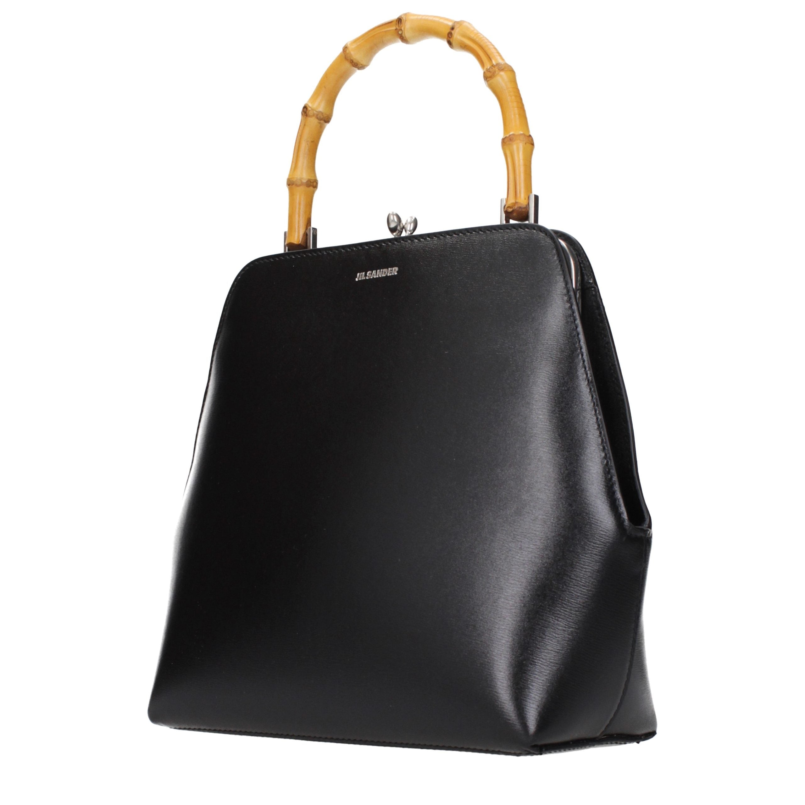 Discover the Jil Sander Black Leather Handbag, a symbol of refined elegance crafted from premium materials, perfect for the discerning individual seeking timeless sophistication.