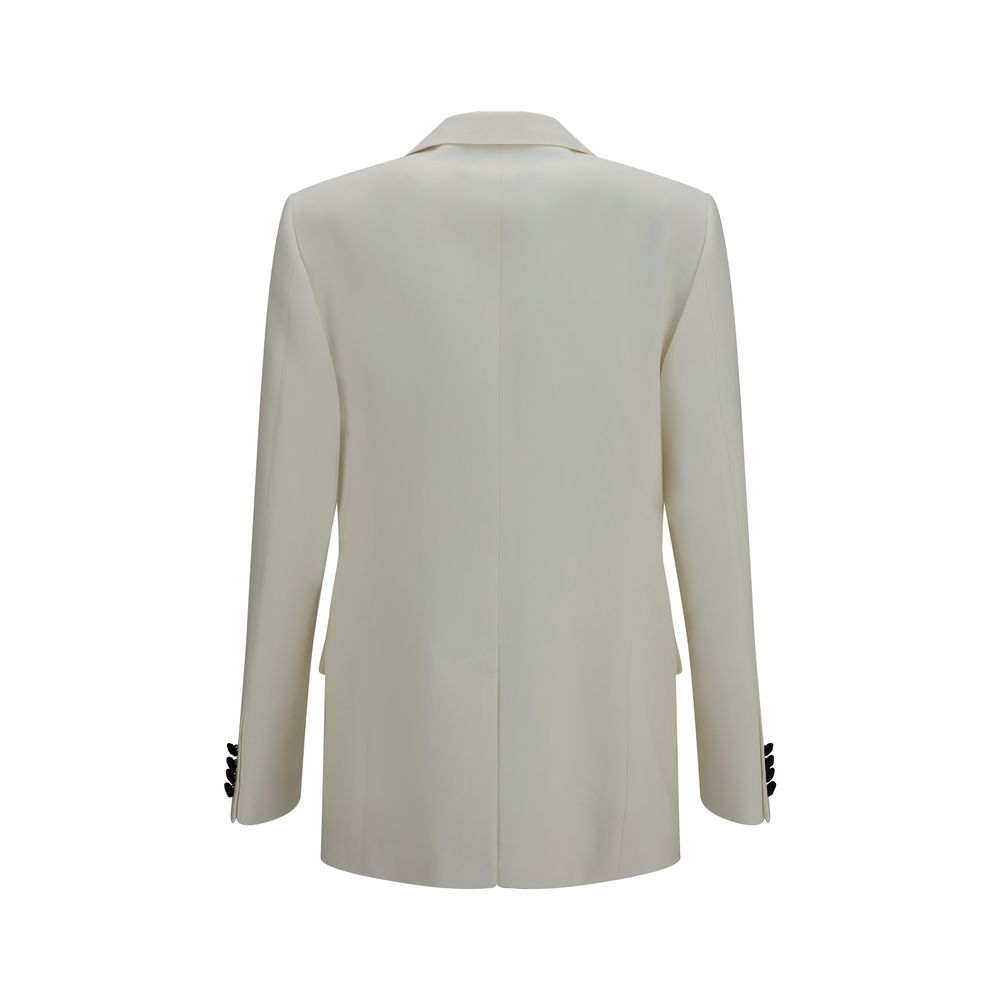Valentino Garavani White Wool Oves Aries Blazer - Timeless Elegance