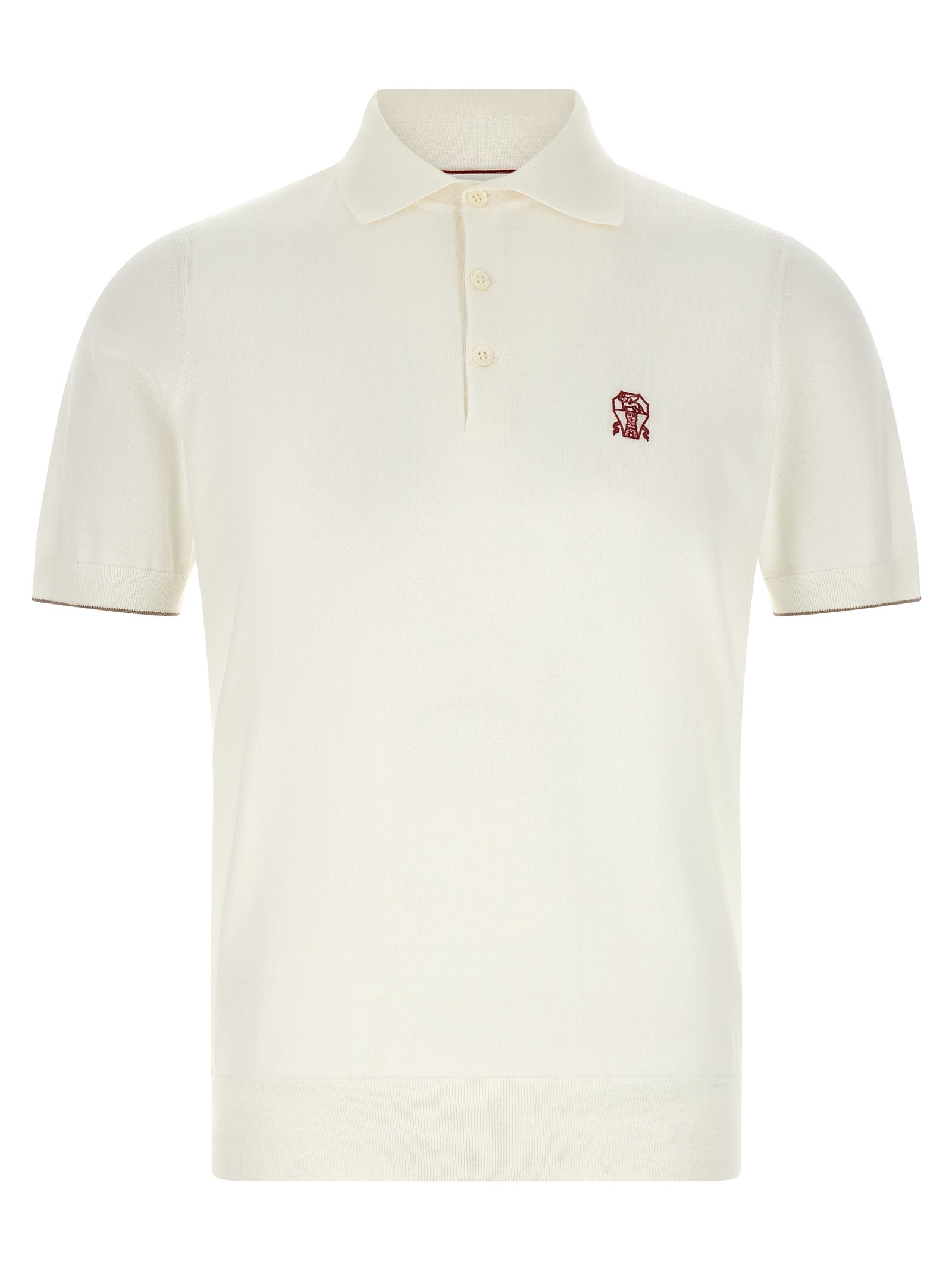 Brunello Cucinelli White Cotton Polo Shirt - Timeless Luxury