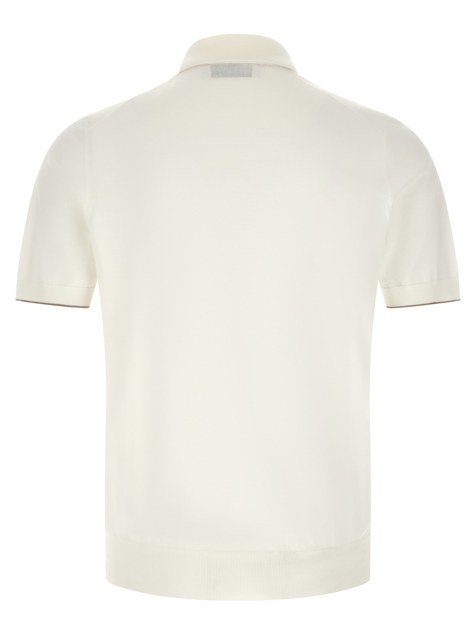 Brunello Cucinelli White Cotton Polo Shirt - Timeless Luxury