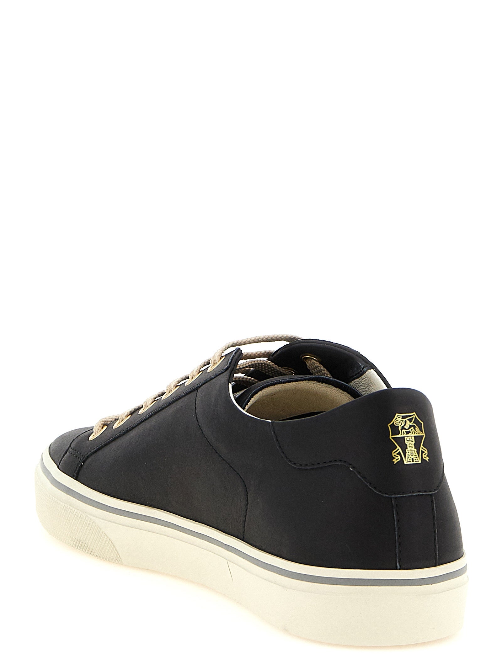 Brunello Cucinelli Black Calfskin Low Top Sneakers - Timeless Luxury
