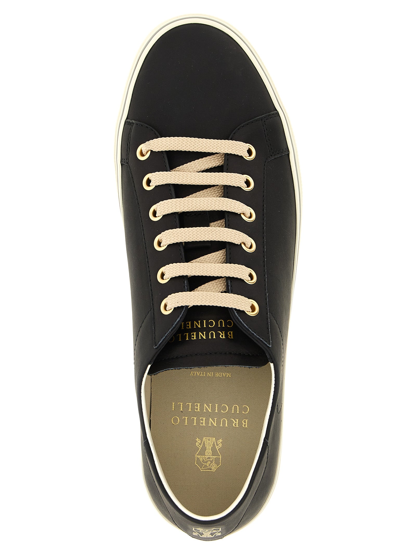 Brunello Cucinelli Black Calfskin Low Top Sneakers - Timeless Luxury