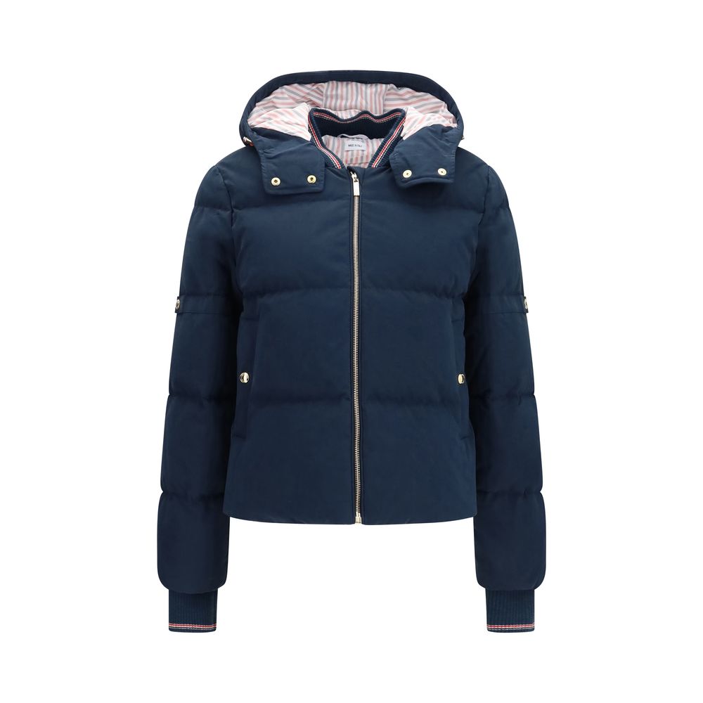 Thom Browne Blue Cotton Full-Length Jacket - Timeless Luxury
