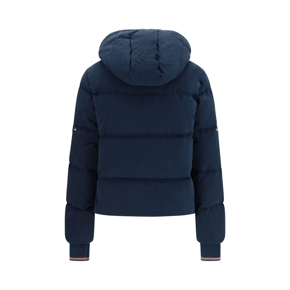 Thom Browne Blue Cotton Full-Length Jacket - Timeless Luxury Elegance